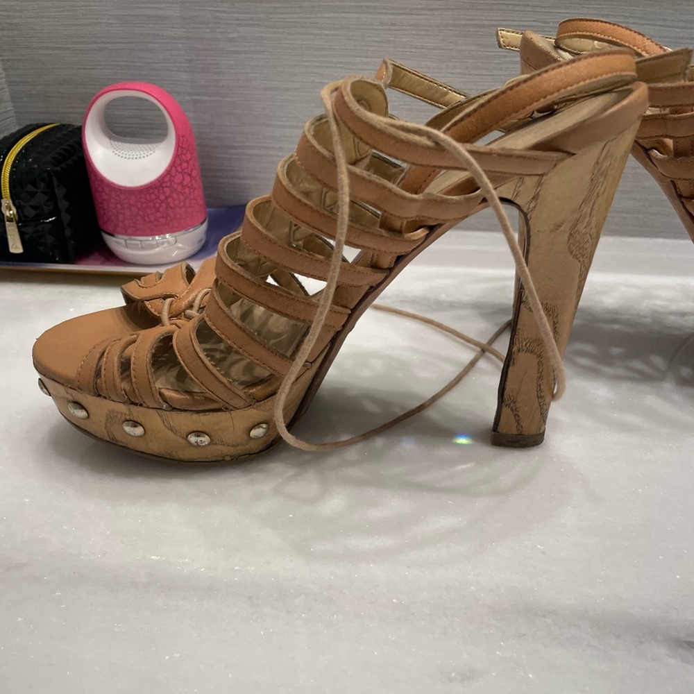 Stuart weitzman lace up heels